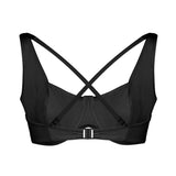 Black Balconette Shaped Swimwear snug bikini top