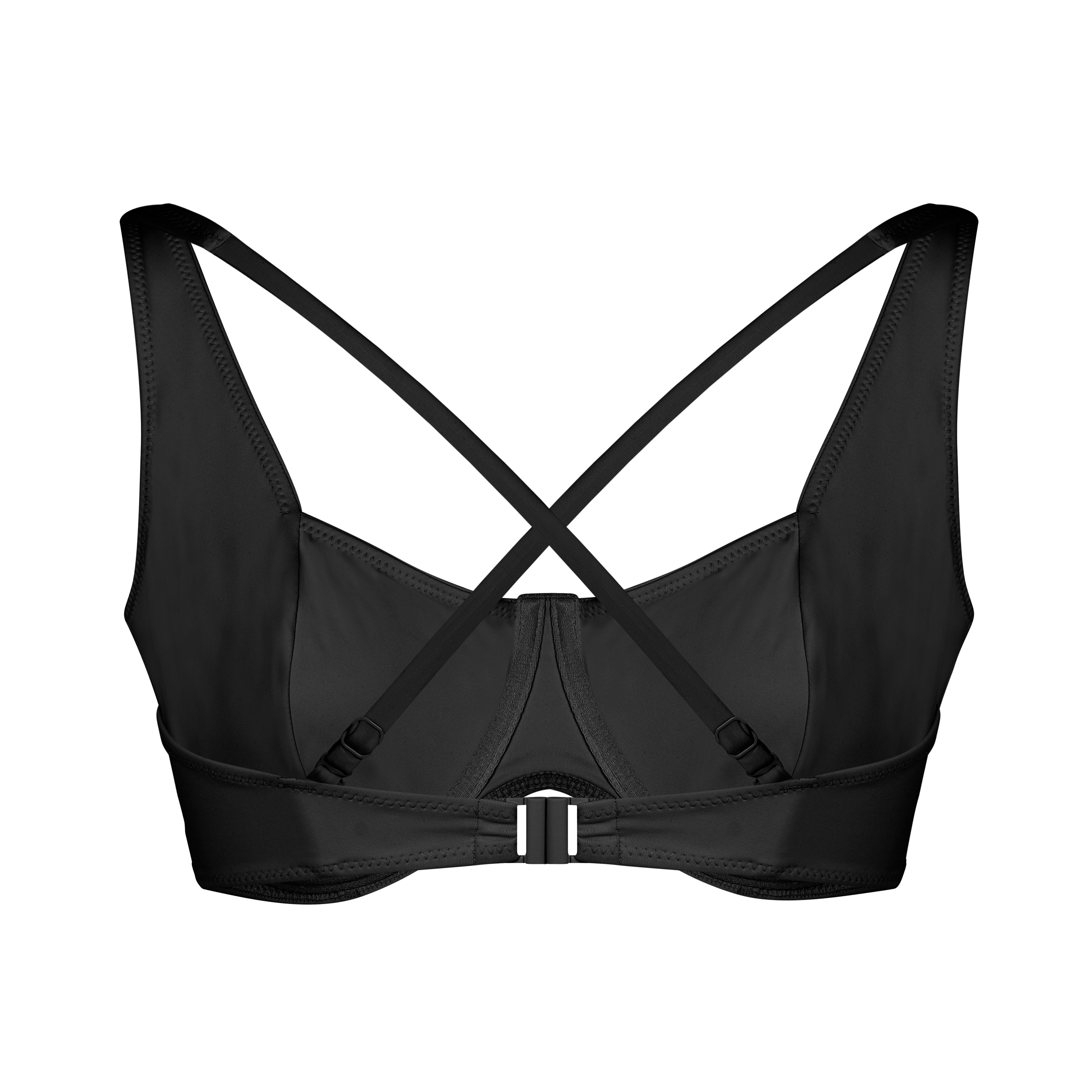 Black Balconette Shaped Swimwear snug bikini top