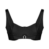 Black Balconette Shaped Swimwear snug bikini top back