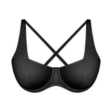Black Balconette Shaped Swimwear snug bikini top
