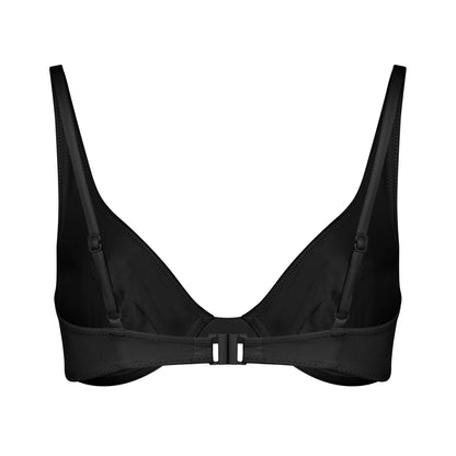 SCOOP BIKINI TOP- BLACK