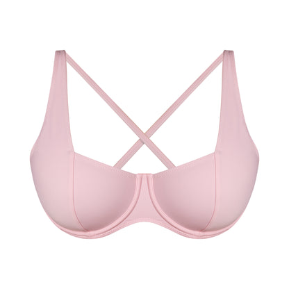 BALCONETTE BIKINI TOP- BABY PINK